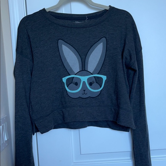 Cute Bunny Sweater Crop-Top - Picture 1 of 1